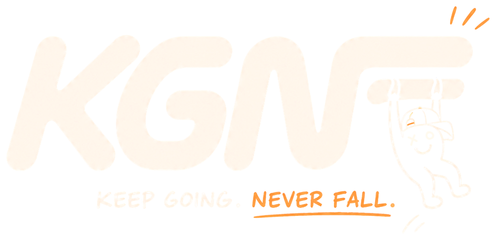 KGNF 로고. Keep Going. Never Fall.